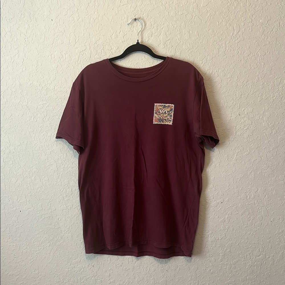 RVCA Red Short Sleeve Tee Casual Cotton